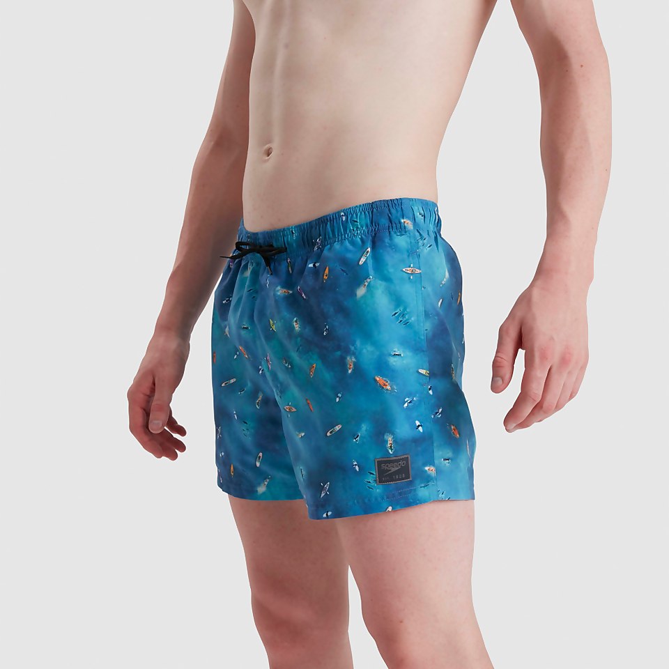 Herren Digital Printed Leisure 14" Badeshorts Blau