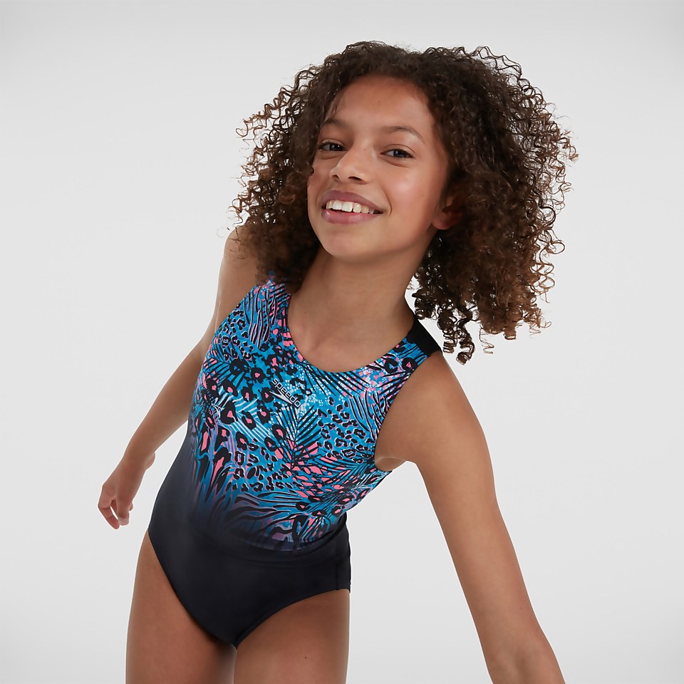 Girls' Placement Hydrasuit Black/Blue