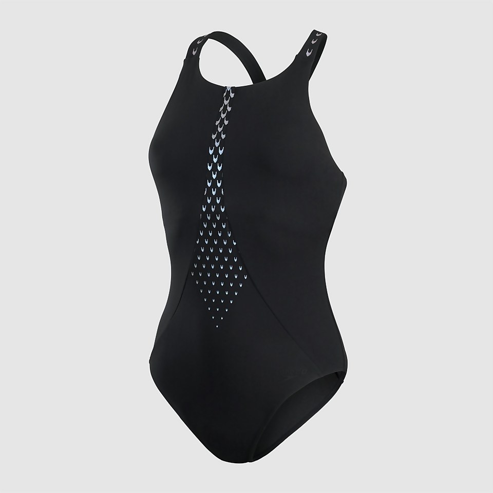 Maillot de bain Femme Eco Endurance+ Pro noir/arc-en-ciel