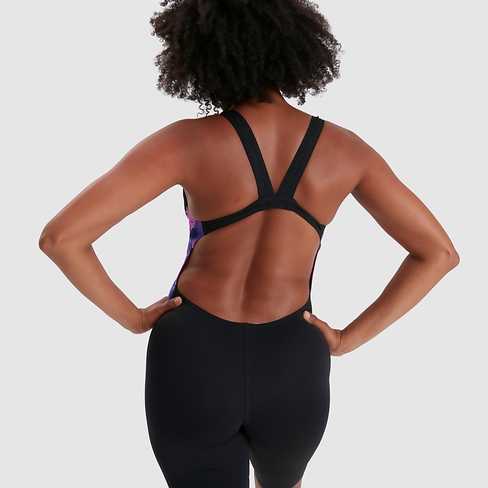 Combinaison partielle Femme Panel noir/rose