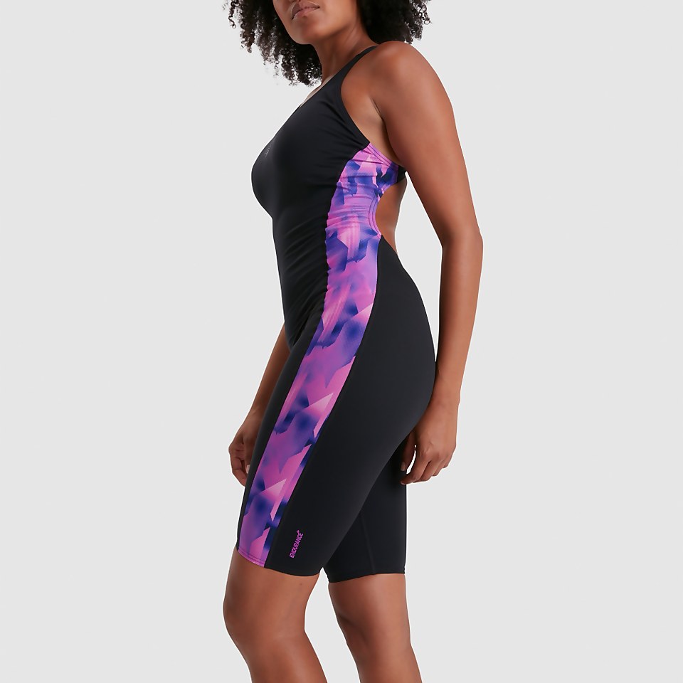 Combinaison partielle Femme Panel noir/rose