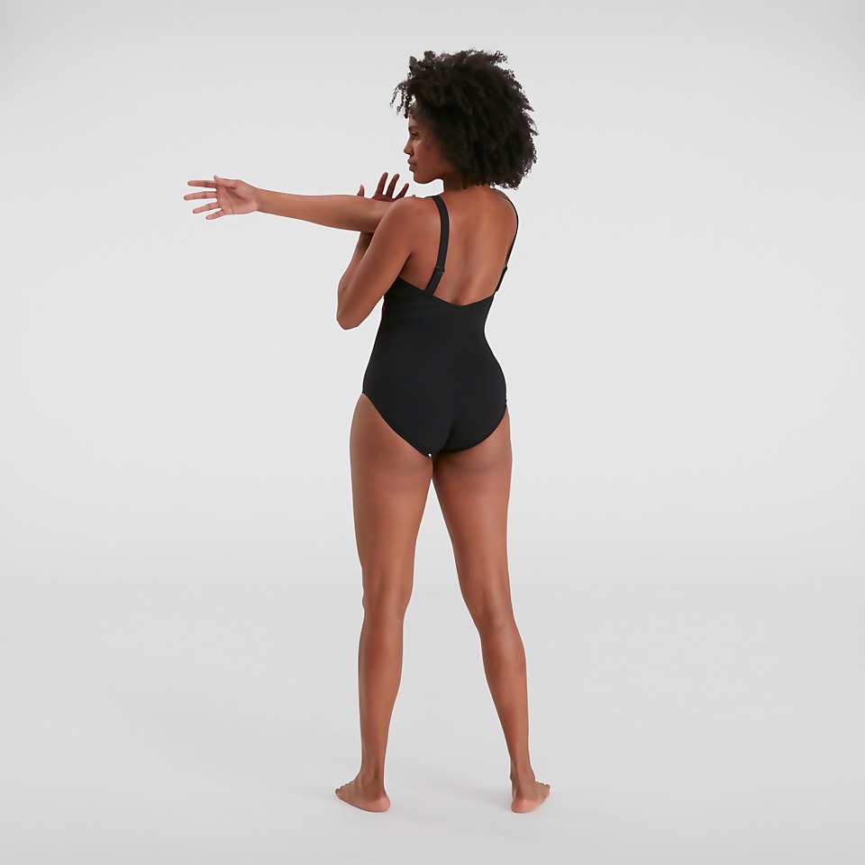 Women's Amberglow Printed Swimsuit Black/Pink