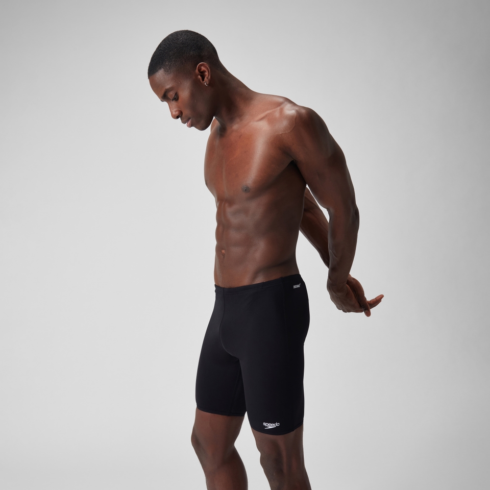 Endurance+ Mittellange Schwimmhose Schwarz für Herren