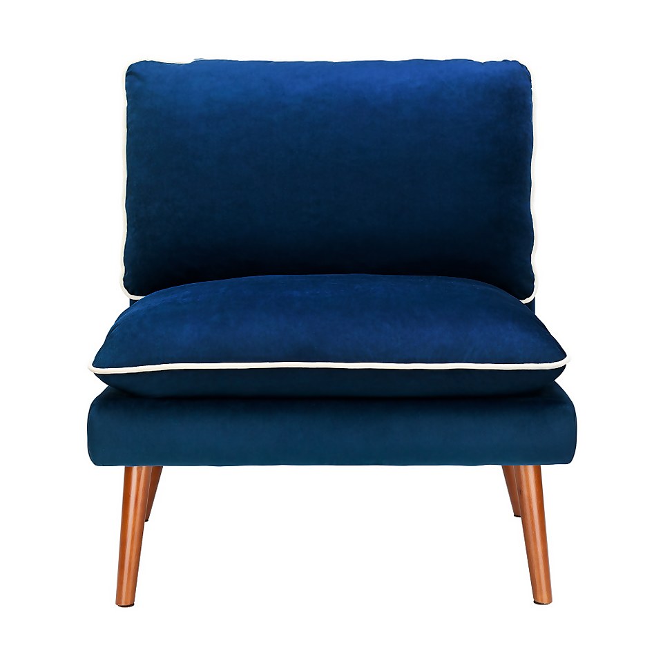 Pippa Pillow Accent Chair - Blue