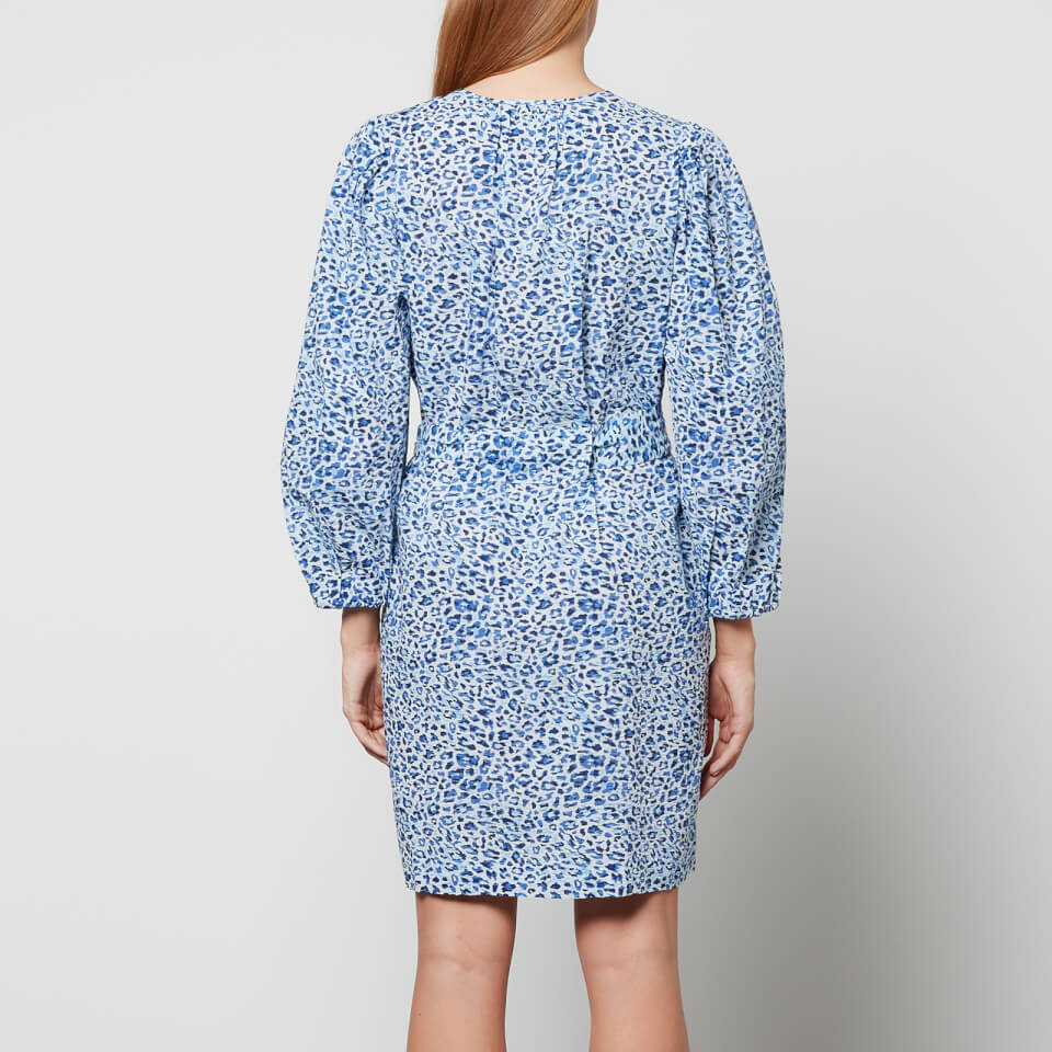 Baum Und Pferdgarten Women's Aiki Mini Dress - Light Blu Leo