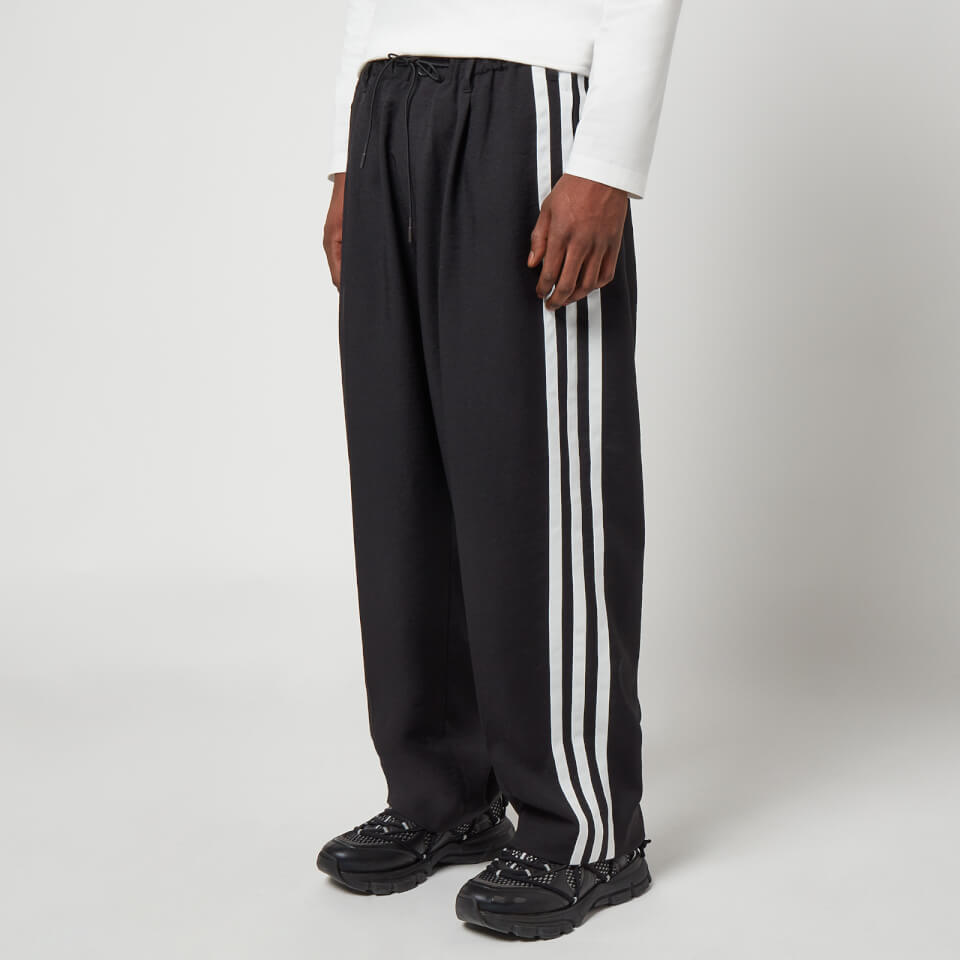 Y-3 Men's Elegant 3-Stripe Pants - Black - S | Coggles