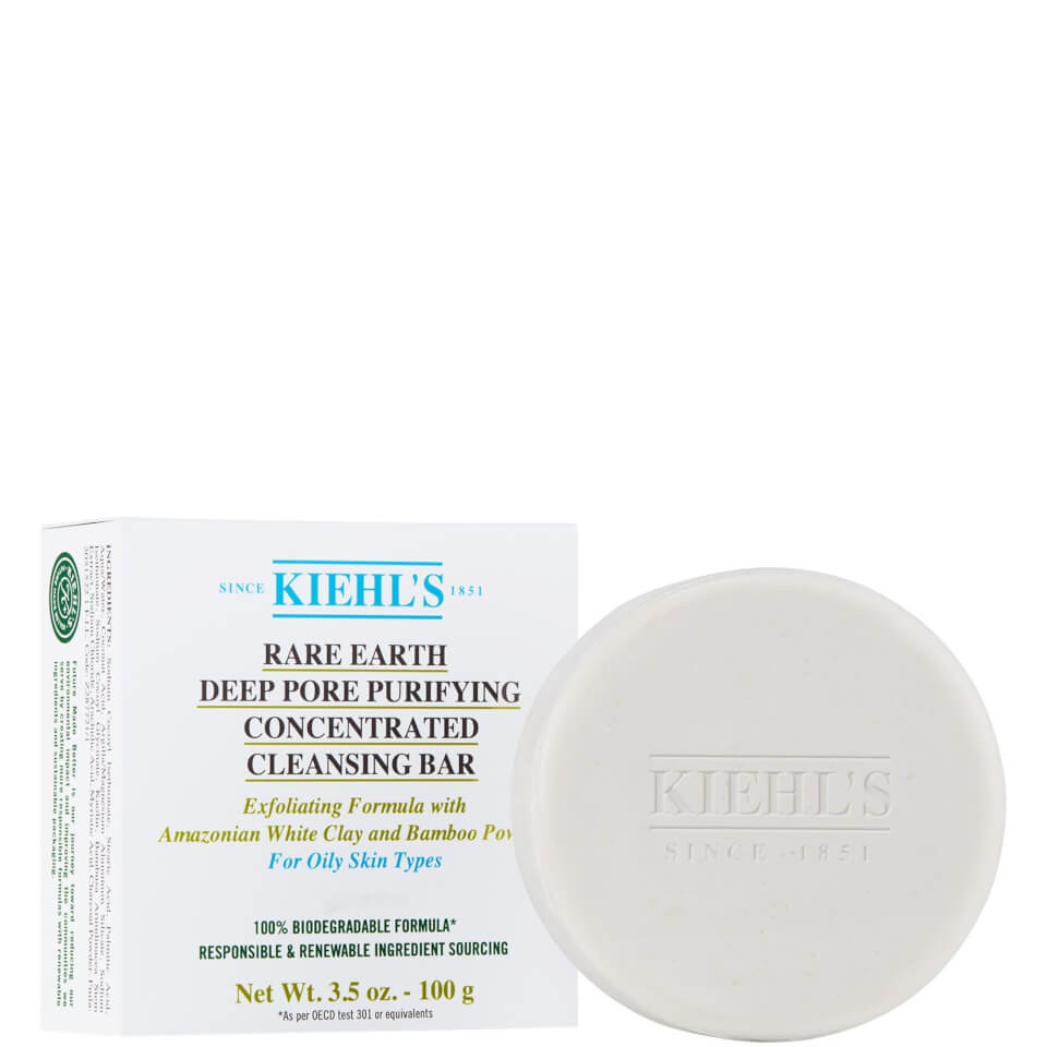 Kiehl's Rare Earth Deep Pore Detoxifying Concentrated Cleansing Bar 100g