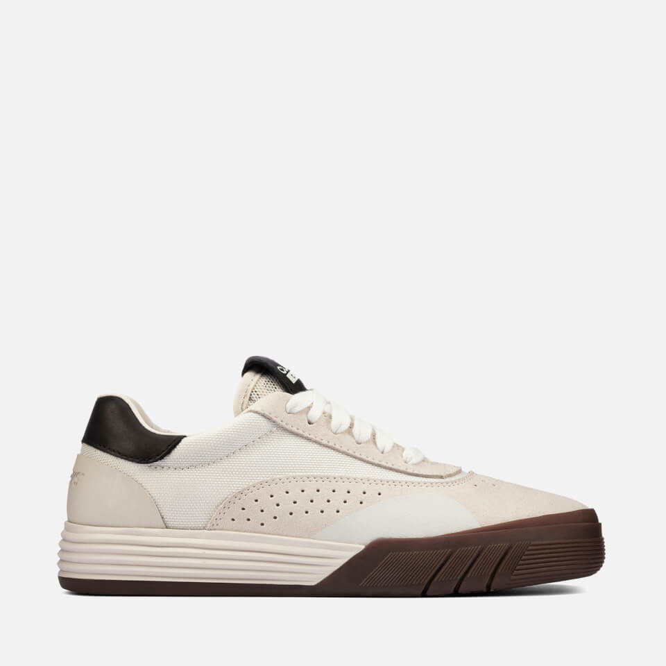 Clarks Youth Cica Trainers - Off White Suede