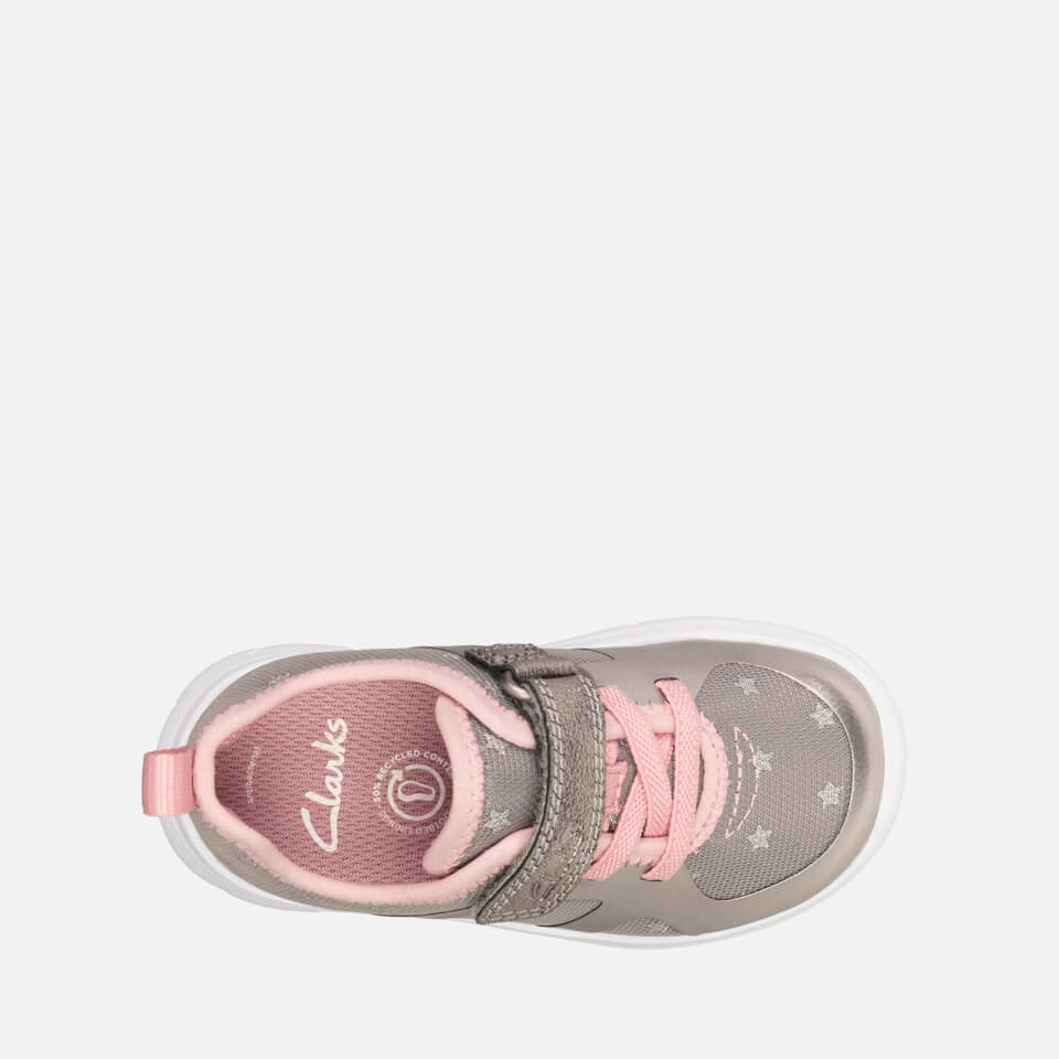 Clarks Toddler Ath Flux Trainers - Pewter