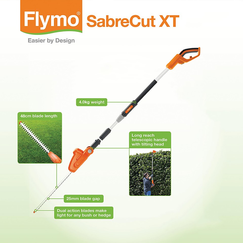 Flymo SabreCut XT Telescopic Hedge Trimmer  - 48cm