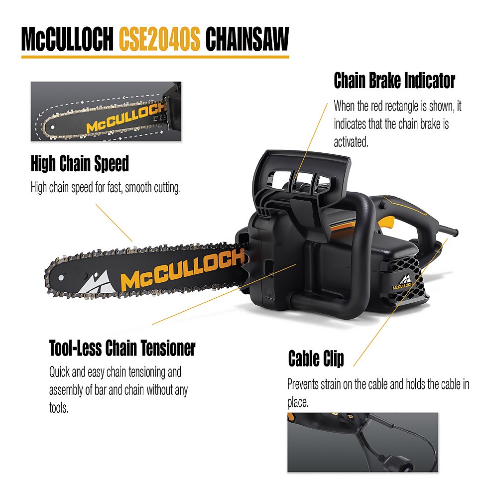McCulloch CSE2040S Electric Chainsaw