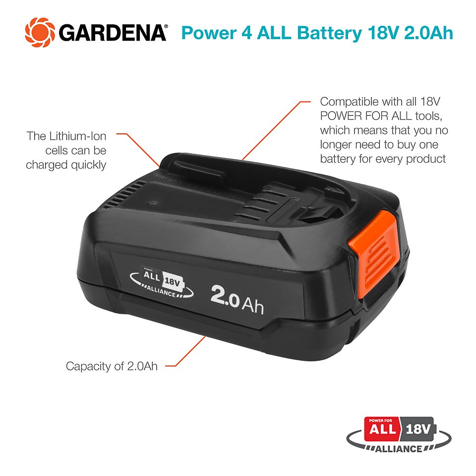 GARDENA Power 4 ALL Battery 18V 2.0Ah