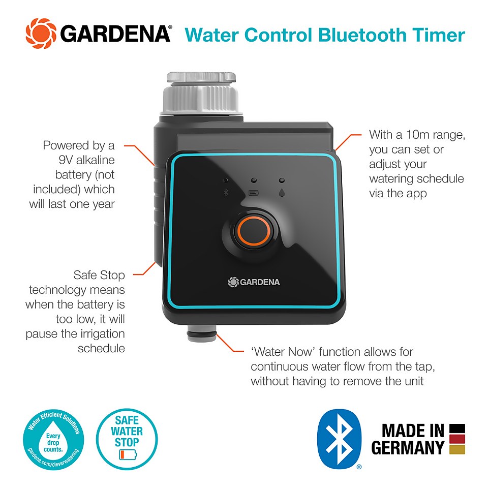 GARDENA Water Control Bluetooth Timer Homebase
