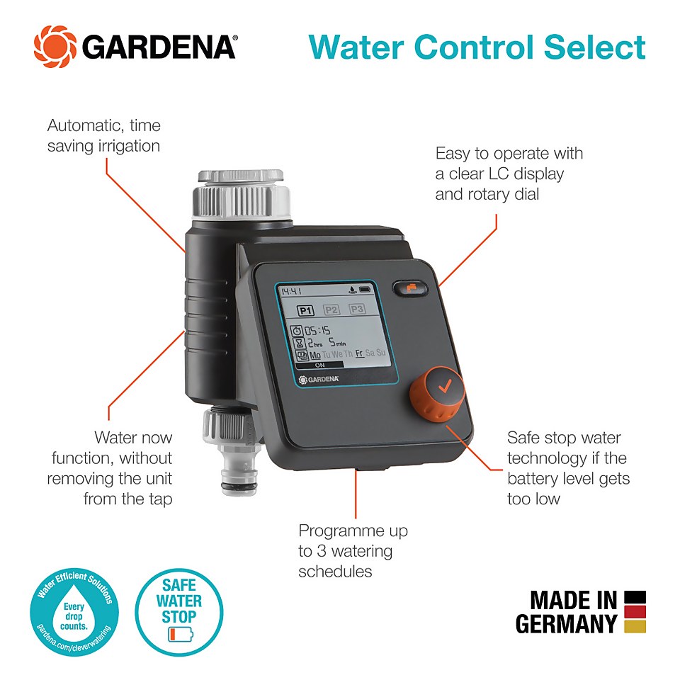 GARDENA Select Water Control Timer Homebase