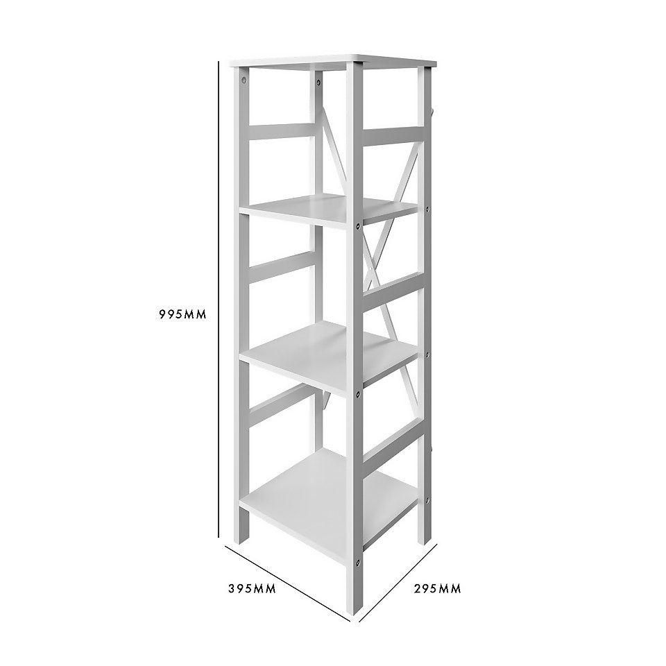 Flexi Storage Kids 3 Tier Compact Storage Tower - White