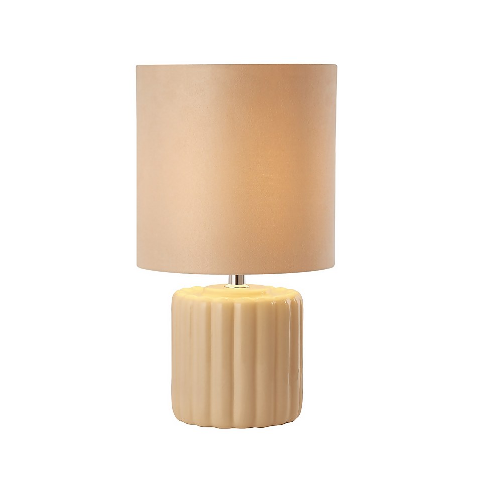 Phoebe Ceramic Table Lamp - Cream