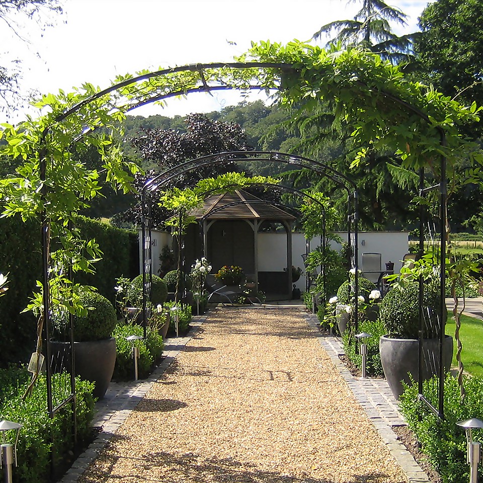 Agriframes Monet Garden Arch - (H)2.3 x (W)1.5 x (D)0.45 m Black
