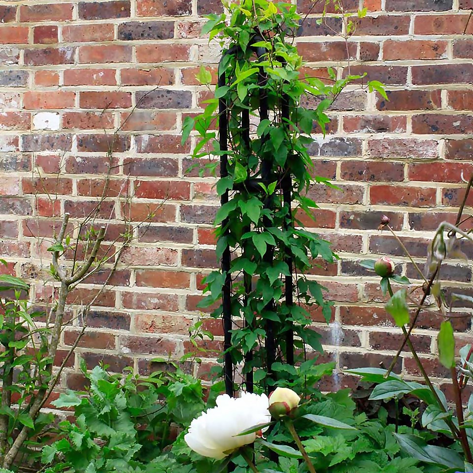 Agriframes Garden Screen Mounting Pillar 1.5m - Black