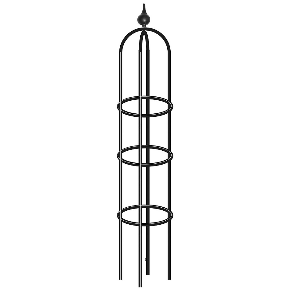 Agriframes Decorative Garden Obelisk 2m - Black