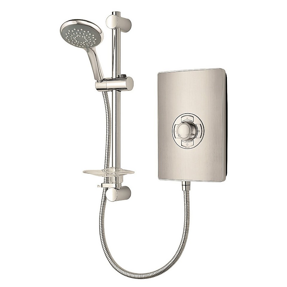 Triton Collection II 9.5kW Electric Shower - Steel Effect