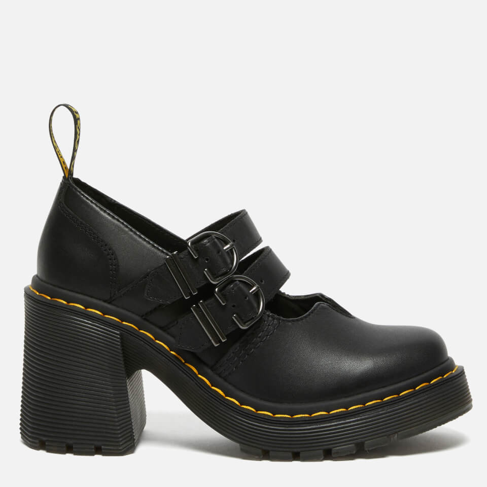 Dr. Martens Women s Eviee Leather Mary Jane Heels Black UK 5 Allsole