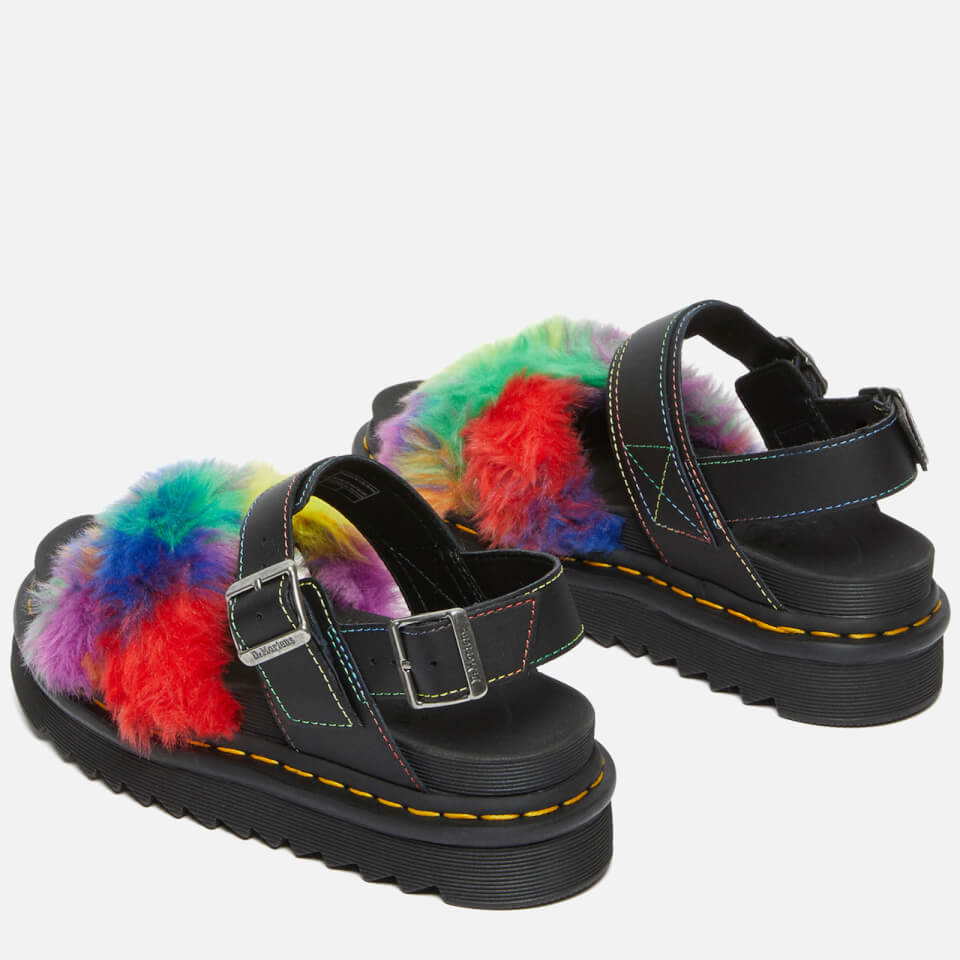 Fluffy dr martens sandals top