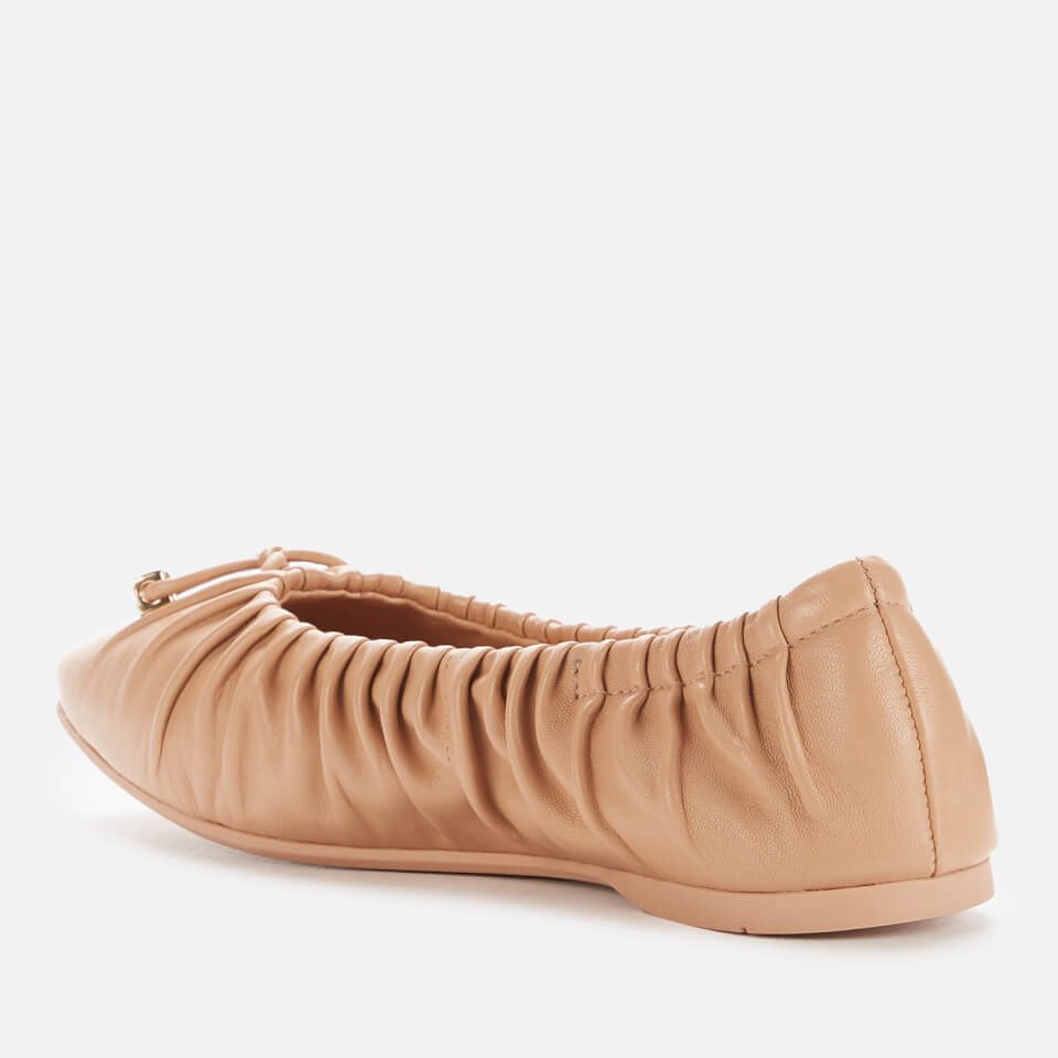 Coach Women's Eleanor Leather Ballet Flats - New Nude Pink