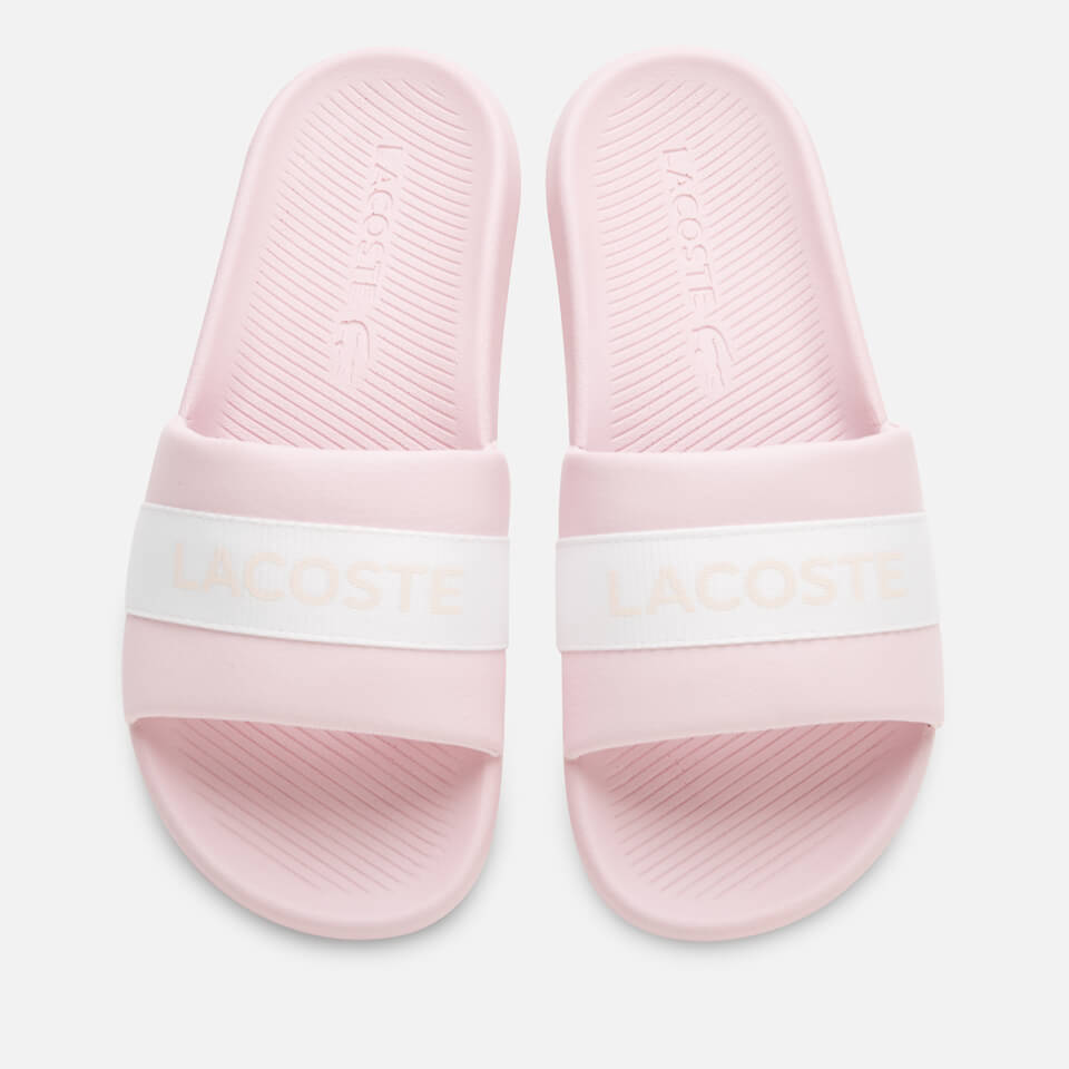Lacoste Women s Croco Slide 0722 1 Sandals Light Pink White UK 3 Allsole