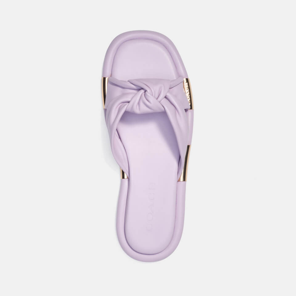 Coach Women's Brooklyn Leather Sandals - Violet