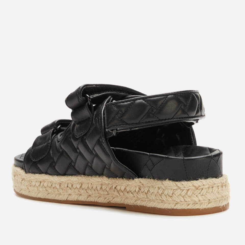 Kurt Geiger London Women's Orson Leather Espadrille Sandals - Black