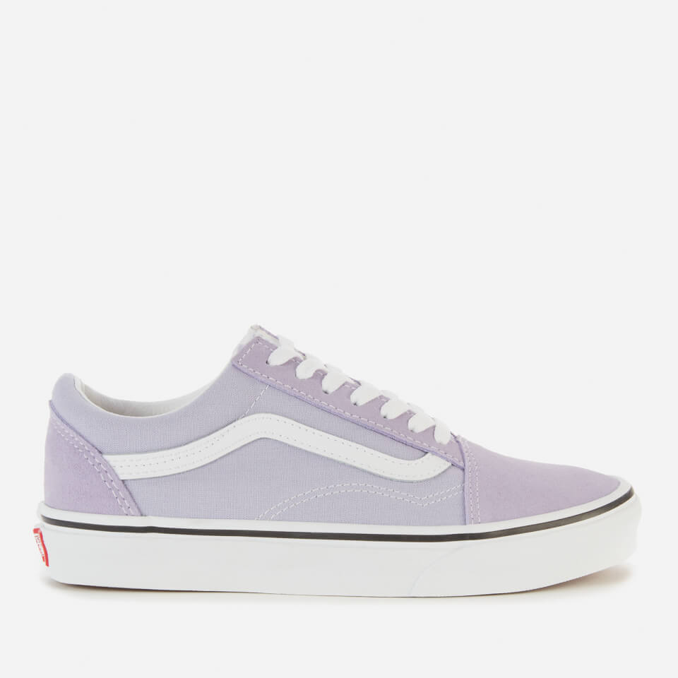 Vans old skool lavender new arrivals & white canvas shoes