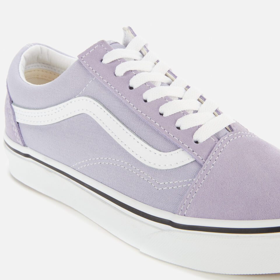 Vans old skool lavender new arrivals & white canvas shoes