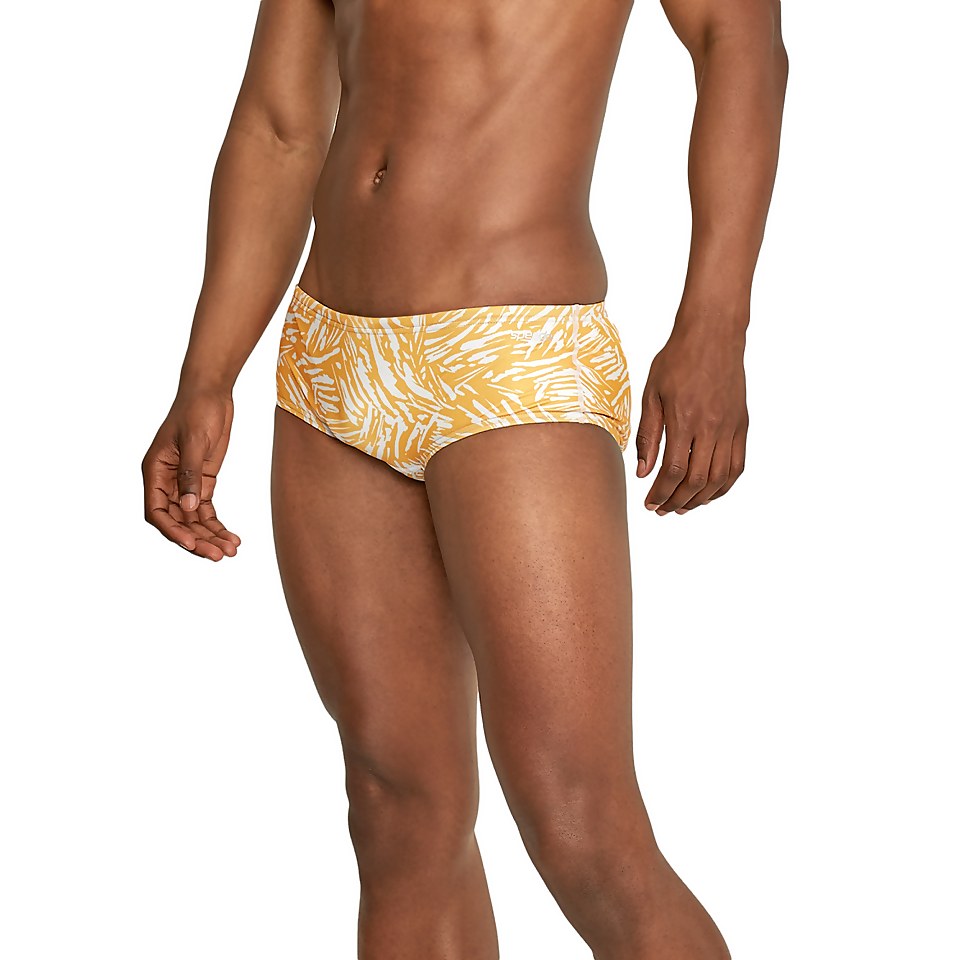 Men's Printed Euro Brief Yellow