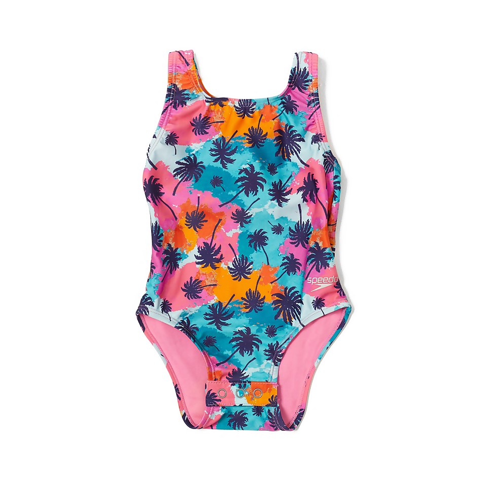 Girls Printed Toddler Snap Suit Pink/Blue