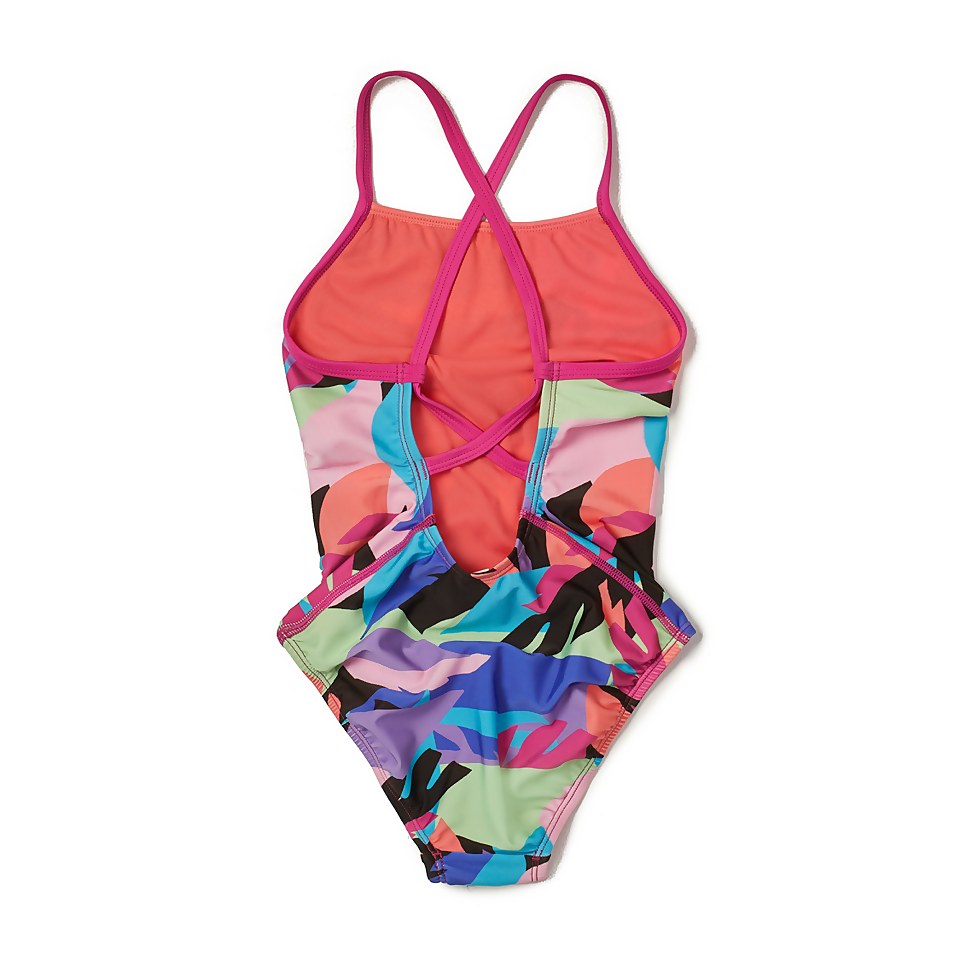 Printed X Back One Piece