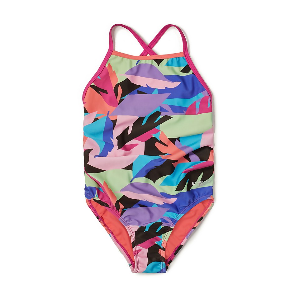 Printed X Back One Piece