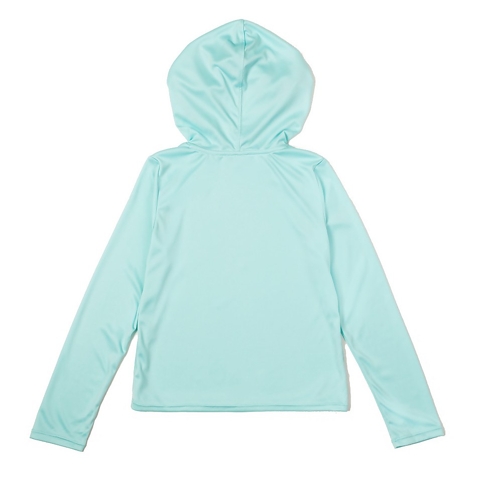 Girl's Hooded Swim Tee Green
