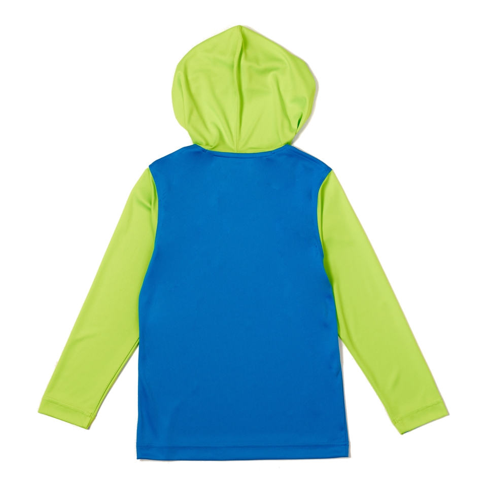 Maillot de bain à capuche et manches longues pour garçons, bleu