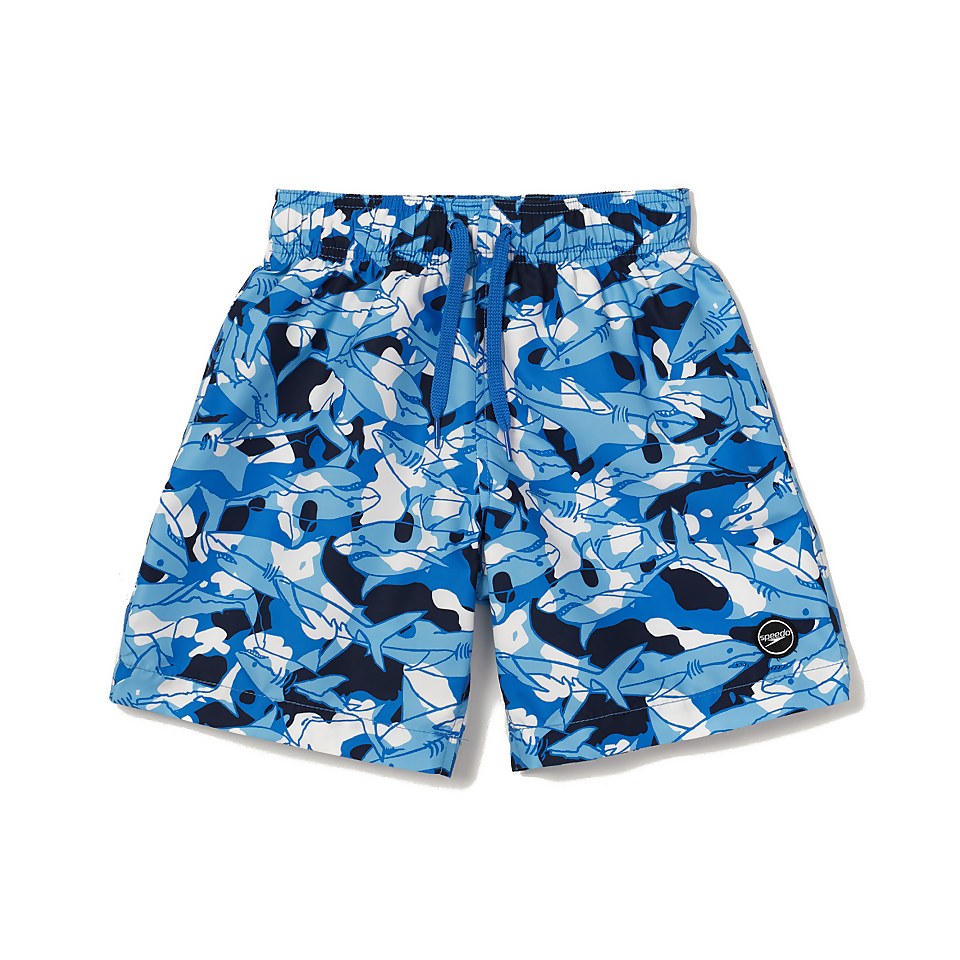 Boys Printed Redondo 15" Volley Swim Trunks Blue