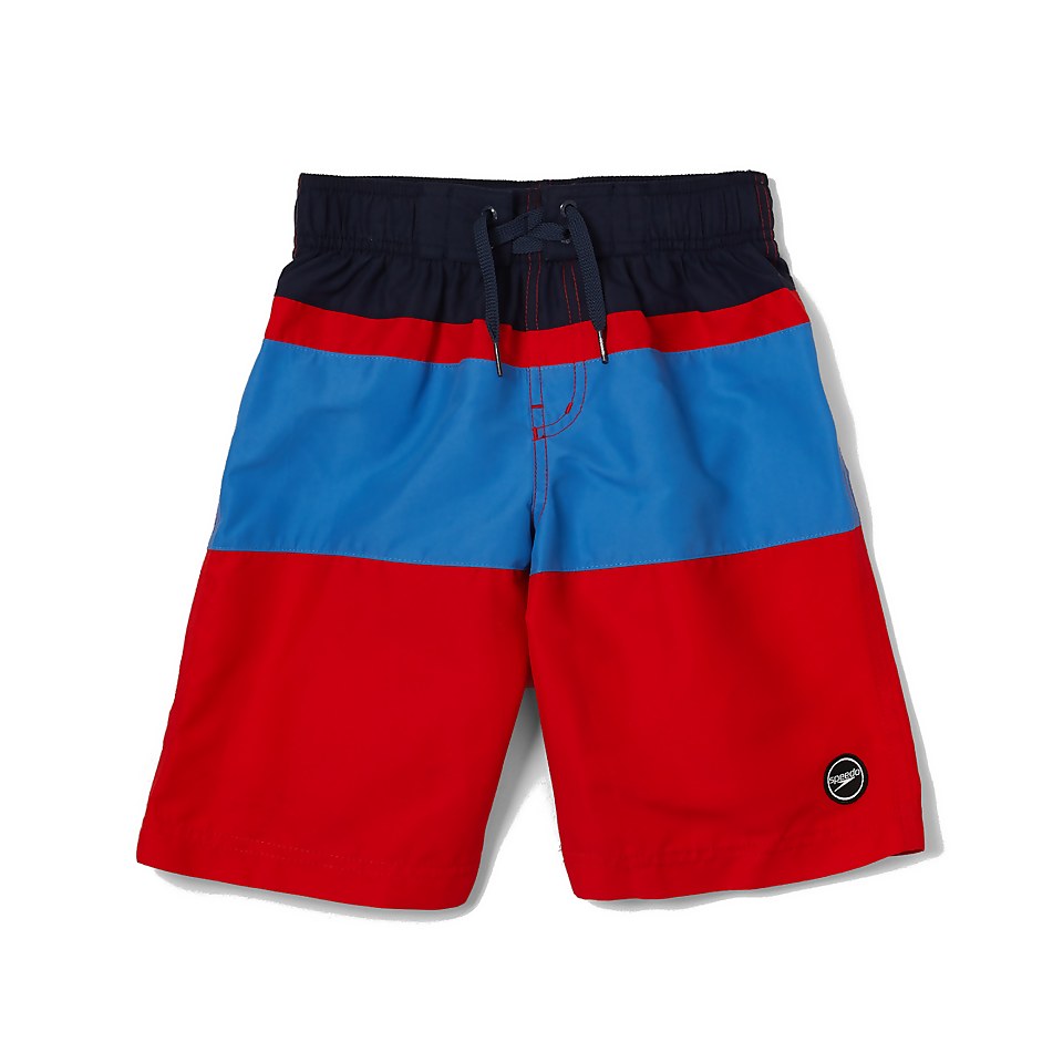 Boy's Colorblocked Boardshort 17" Red