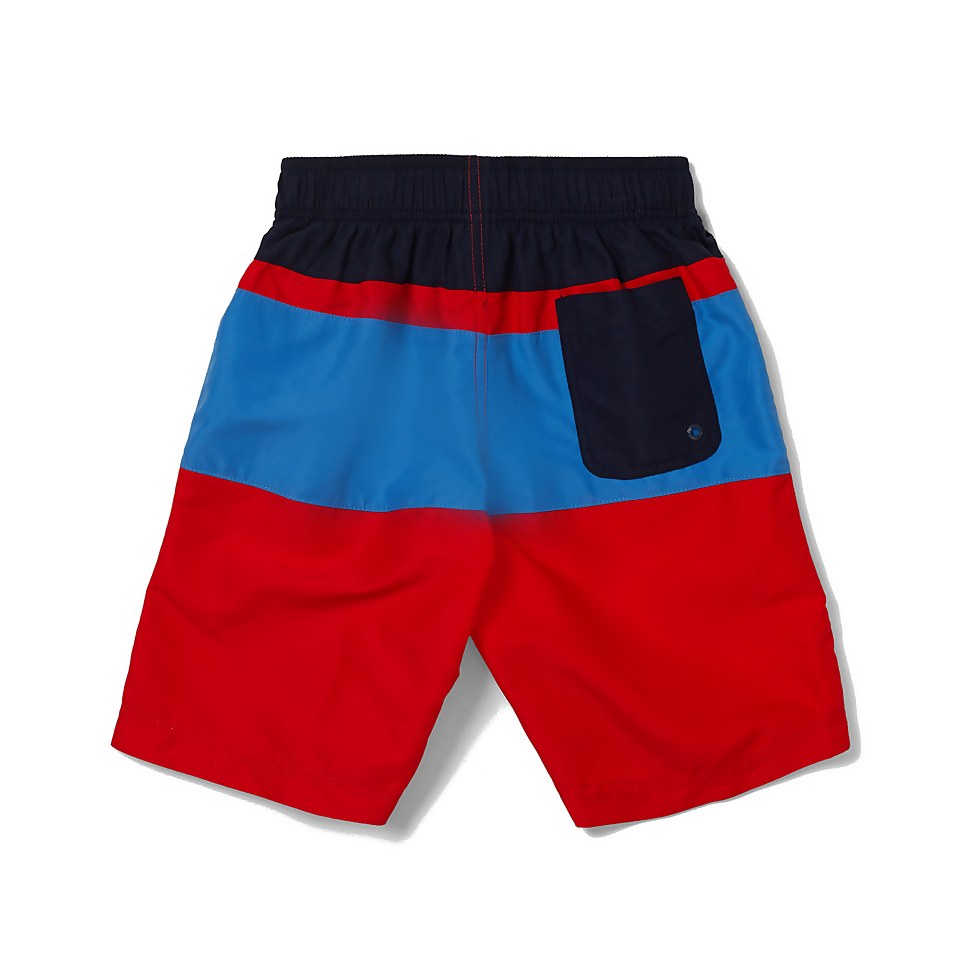 Boy's Colorblocked Boardshort 17" Red
