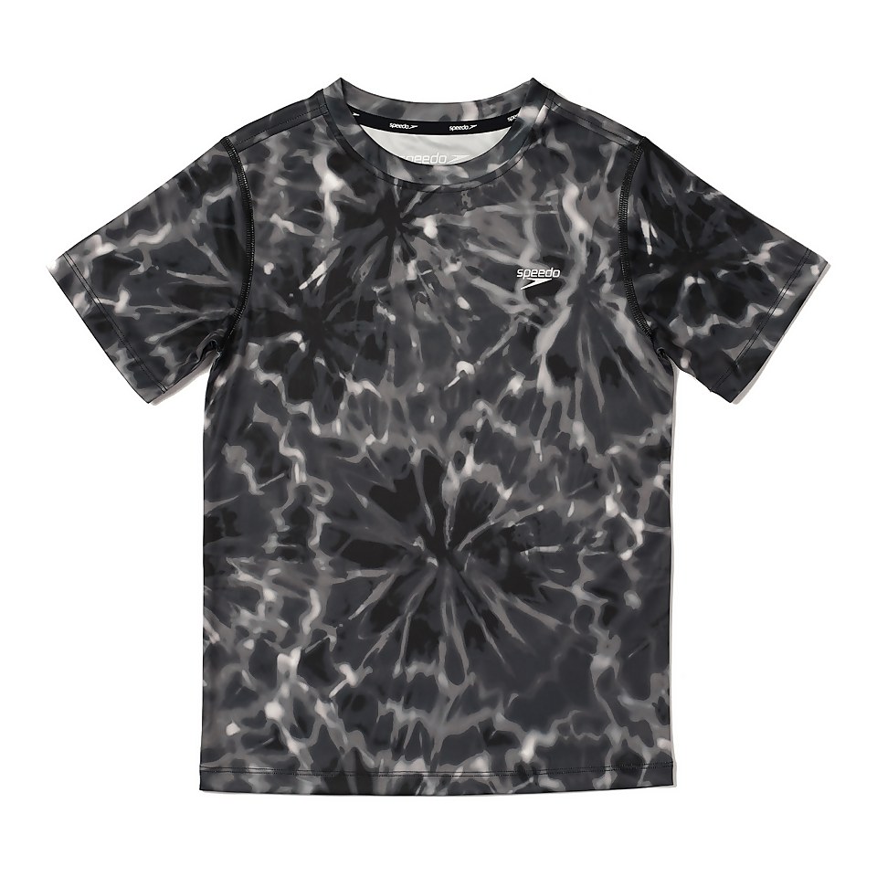Short Sleeve Printed Swim Shirt