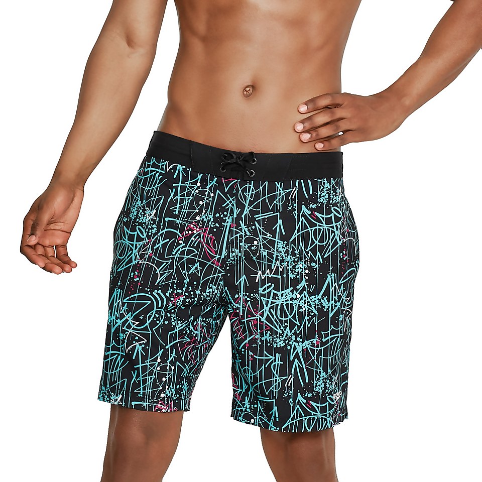 Men's Printed Bondi Basin 18" Boardshort Blue