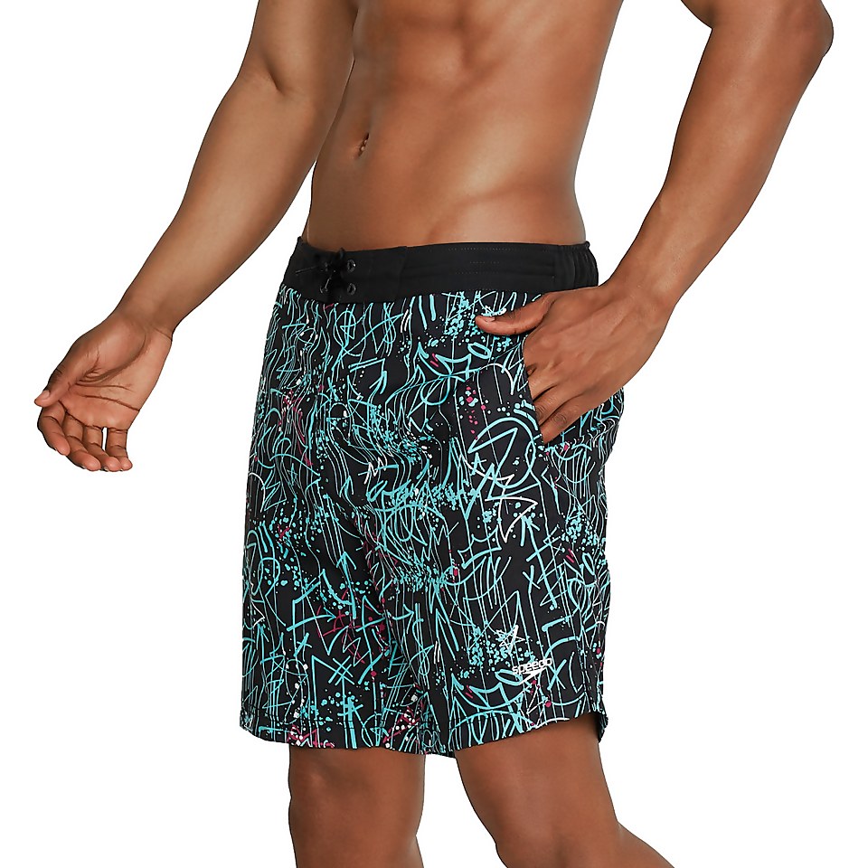 Men's Printed Bondi Basin 18" Boardshort Blue