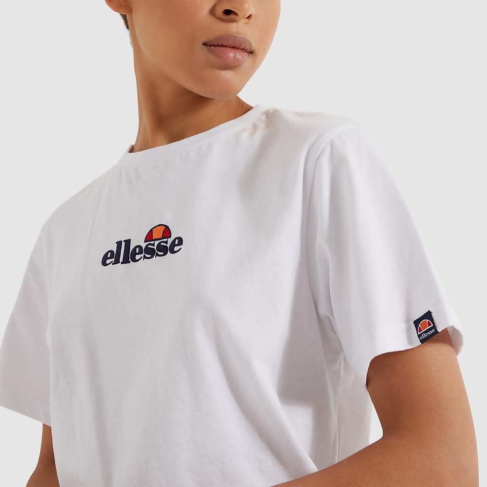 Crop-T-Shirt Fireball für Damen, Weiß