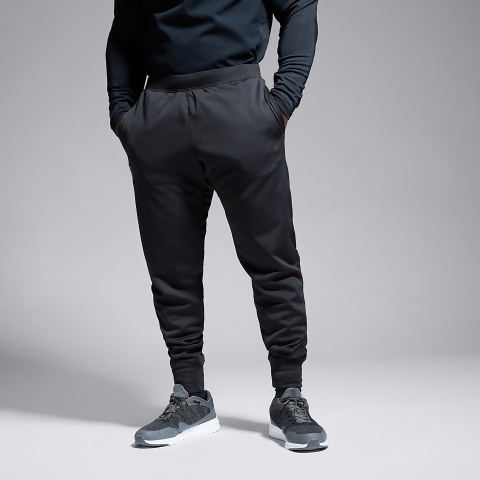 MENS LIGHTWEIGHT FLEECE JOGGER BLACK/GREY BLACK