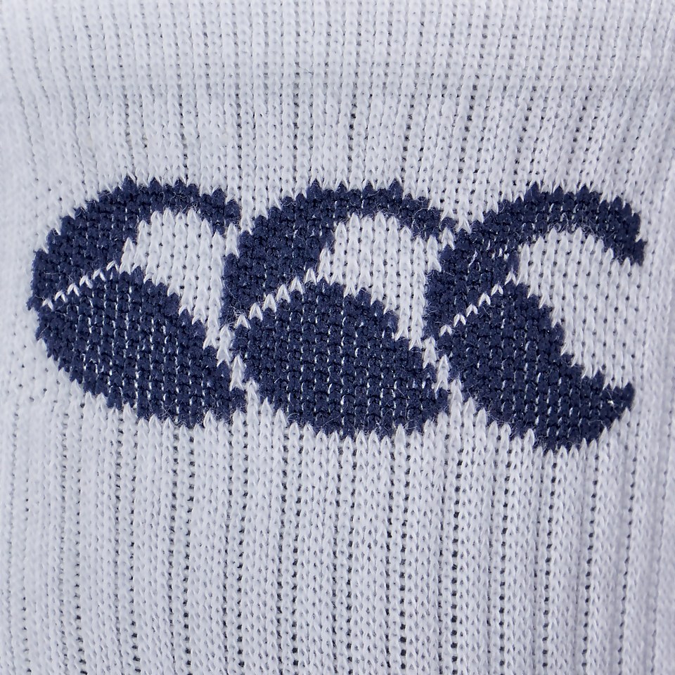 UNISEX CREW SOCKS 3 PACK WHITE/NAVY