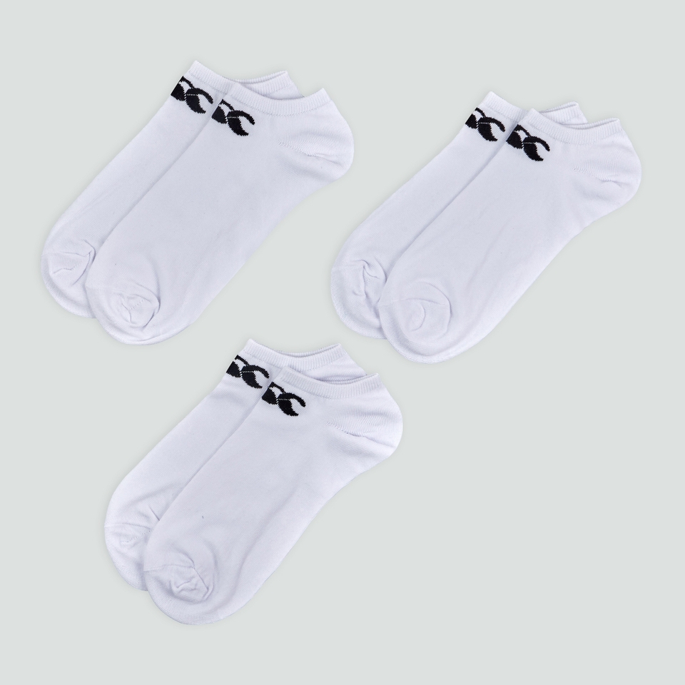 CANTERBURY TRAINER LINER 3 PACK AU WHITE/BLACK