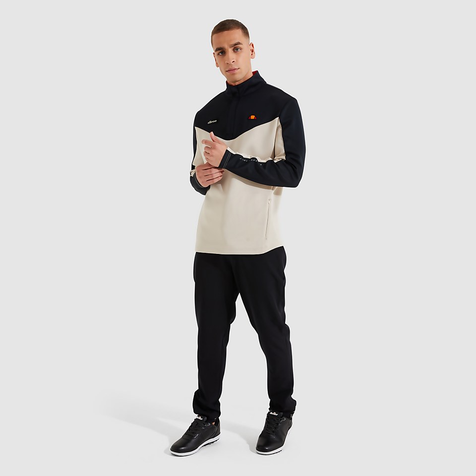 Top Torenzo mit halbem Reißverschluß Beige für Herren