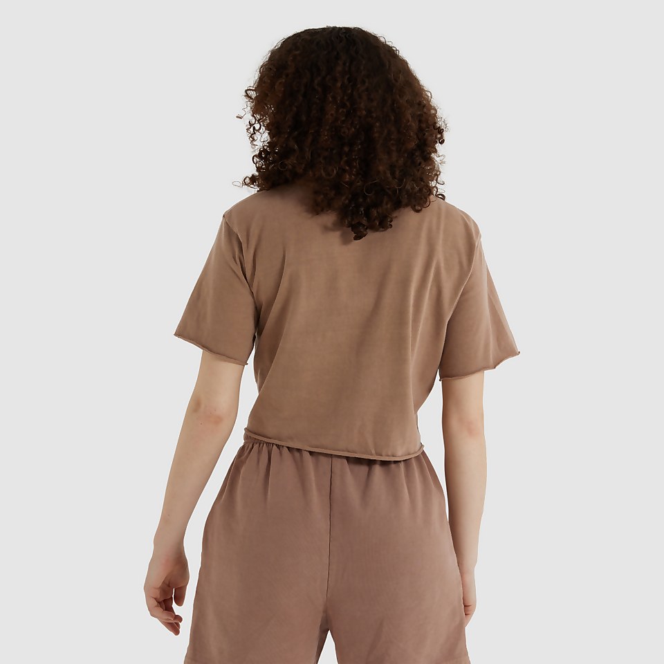 Women's Celesi Cropped Tee Brown